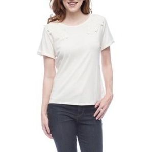 Bobeau Embroidered Tee